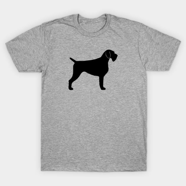 German Wirehaired Pointer Silhouette T-Shirt by Coffee Squirrel